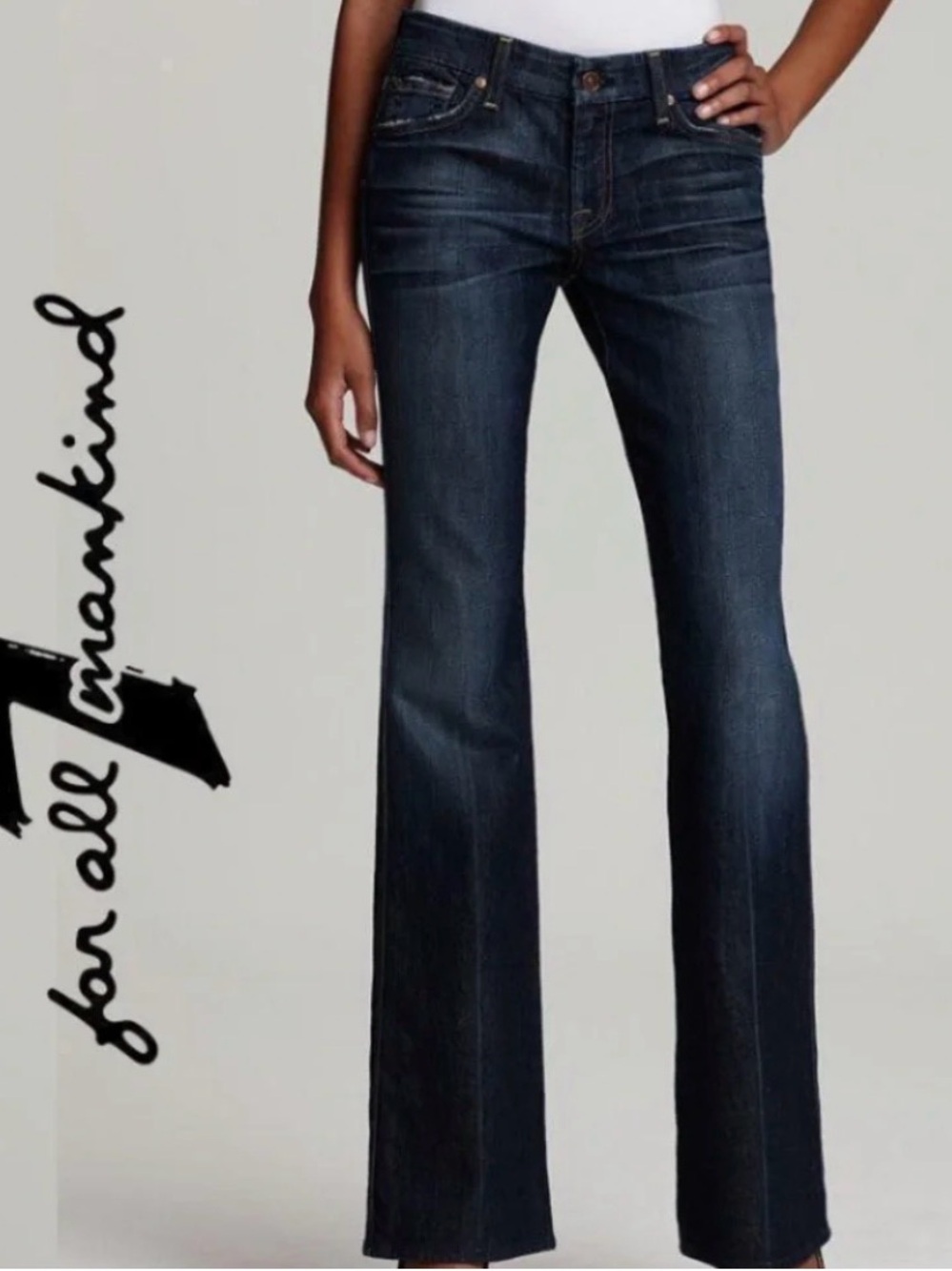 7 For All Mankind Blue Bootcut Jeans